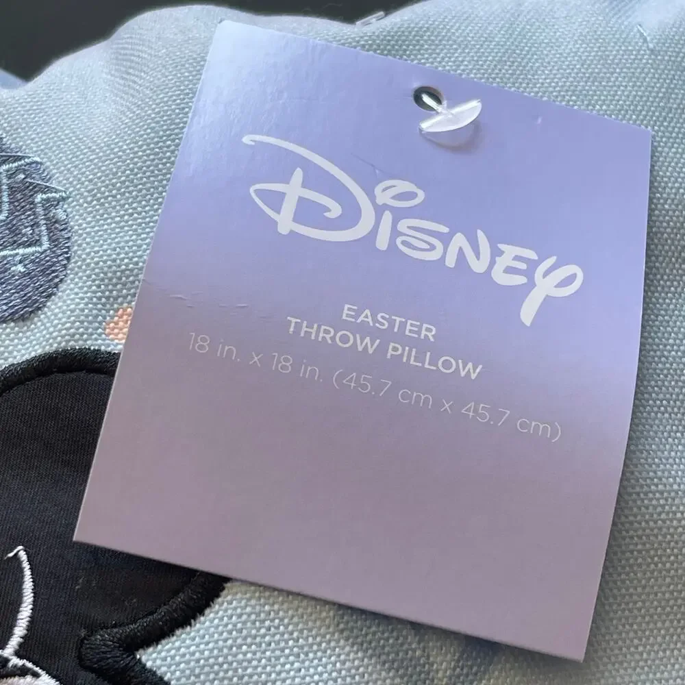 DISNEY EASTER THROW PILLOW MICKEY & MINNIE CELEBRATE TOGETHER